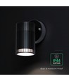 Applique murale extérieure noire GU10 - unidirectionnelle, éclairage vers le bas