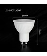 Ampoule LED GU10 4,5W - Puce Cree, plastique blanc