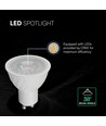 GU10 4,5W LED-pære - Cree chip, hvit plast