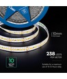 238 VT-2835 LED lysliste 18W/m 24V - Cree chip, 4000K, IP20, 10mm, dobbelt PCB, 10m/rulle, pris/m