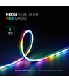 Kit LED Neon Flex RGBIC 5m - 5V USB, application Bluetooth, télécommande