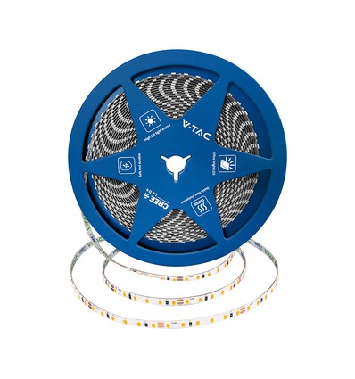 120 VT-2835 LED-lysbånd 8W/m - Cree chip 3000K IP20 24V 5mm dobbelt PCB (10m/rulle)(pris/m)