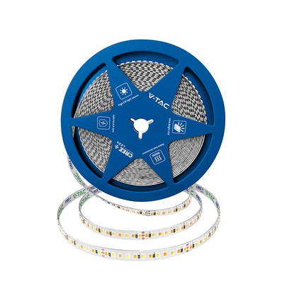 Modèle 192 VT-2835 Bande LED 15W/m - puce CREE, 3-en-1, IP20, 24V, 8 mm, double PCB, 10 m/rouleau, prix au mètre