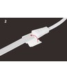 5m 230V RA93 étanche HiCri slim COB strip - Intérieur/Extérieur, IP67, 296 LED, 10W/m, adhésif