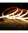 5m 230V RA93 étanche HiCri slim COB strip - Intérieur/Extérieur, IP67, 296 LED, 10W/m, adhésif
