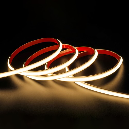 5m 230V RA93 étanche HiCri slim COB strip - Intérieur/Extérieur, IP67, 296 LED, 10W/m, adhésif