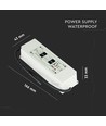 75W / 12V DC voeding - 6A, IP67 waterdicht, Slim design