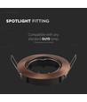 Spot encastrable GU10 - Rond, bronze, IP20, sans source lumineuse