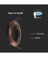 GU10 Bronze innfellingsspot - Rund, IP20, flott design