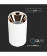 VT-882 lamp GU10 - rond, wit, roségoud