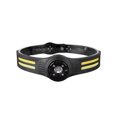 Lampe frontale LED rechargeable 3W+5W - 470lm, grand angle 230°, IP44, batterie incluse