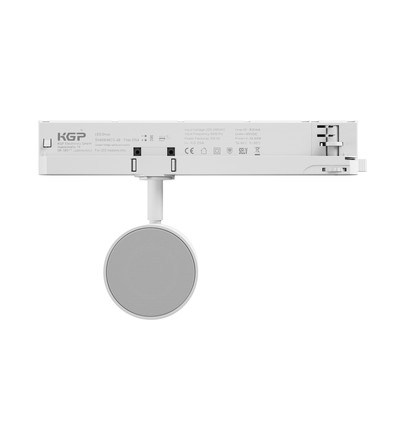 Haut-parleur Bluetooth 10W pour rail triphasé - Blanc, Bluetooth 5.4, alimentation directe par rail, IP20