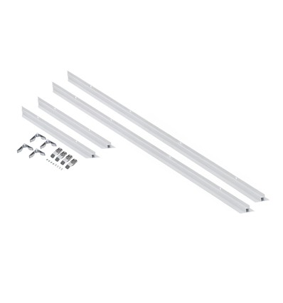 Cadre d'encastrement pour panneaux 120x30 - Blanc, aluminium