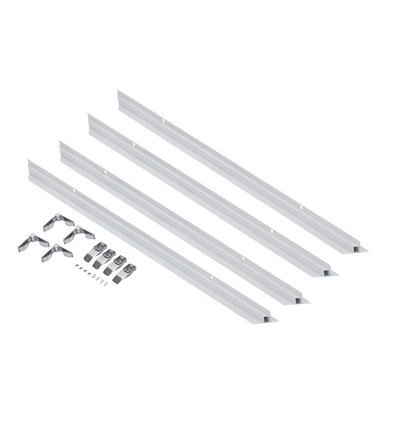 Inbyggnadsram 60x60 paneler - Vit, aluminium