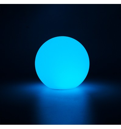 Ø10 cm boule LED RGB - Rechargeable, avec télécommande, IP66