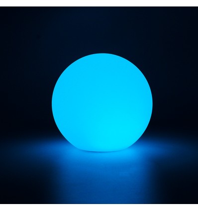 Ø12 cm RGB LED bold - Genopladelig, med fjernbetjening, IP66
