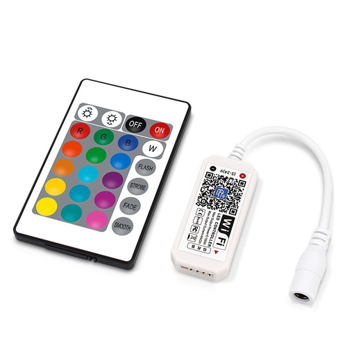 Smart Home RGB controller - Fungerar med Google Home, Alexa och smartphones, 12V (144W), 24V (288W)