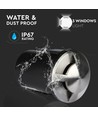 Spot encastrable de sol MR16 / GU5.3, 12V - IP67, acier inoxydable, Ø8,7cm, sans source lumineuse
