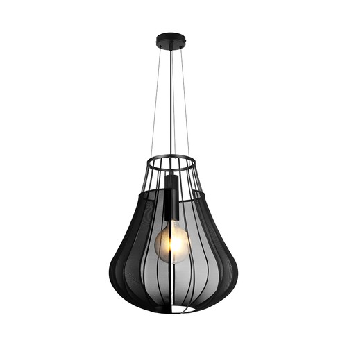 Suspension design E27, Ø42cm - Noir mat, plafonnier décoratif, sans source lumineuse
