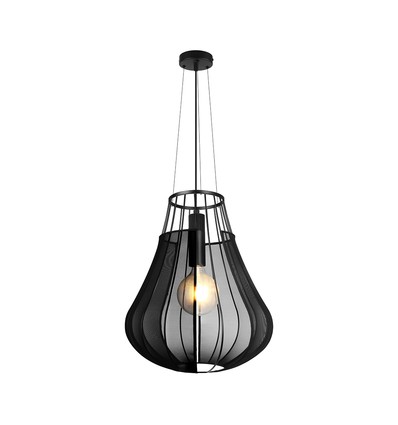 Suspension design E27, Ø42cm - Noir mat, plafonnier décoratif, sans source lumineuse