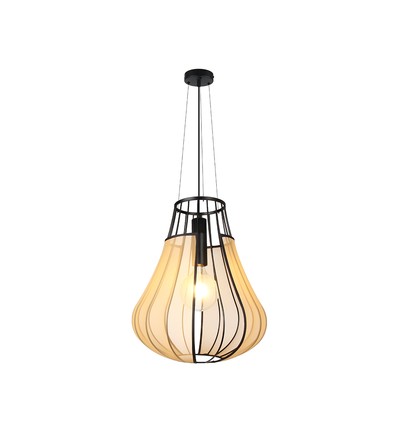 420x500 mm VT-89010 taklampa E27 - dekorativ, matt svart med beige, metallsserie