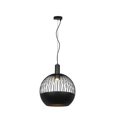 GU10 Designer pendellampe - Matt sort, Metal serie, Ø40 cm