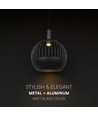 GU10 Designer hanglamp - Mat zwart, Metal serie, Ø40 cm