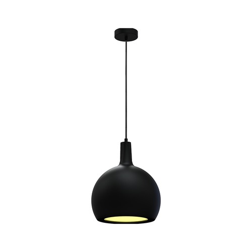 E27 Designer pendellampe, Ø28cm - Sort, metall og keramikk, uten lyskilde, max 60W