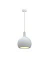 Suspension design E27, Ø28cm - Céramique et métal, blanc, sans source lumineuse