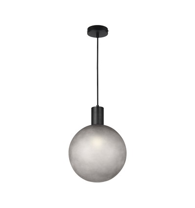 E27 Designer pendeloppheng - D100*H25mm, matt sort, uten lyskilde