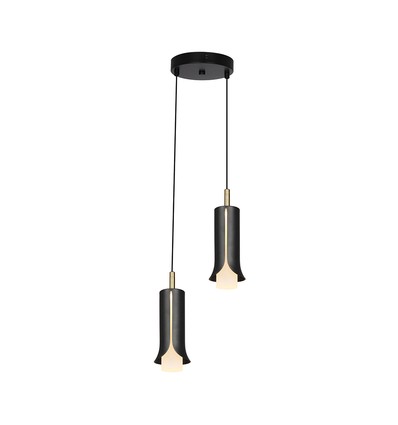 Suspension design LED 2x5W - Ø15cm, 3000K, Sandy Black