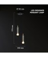 2x5W LED designer hanglamp - Ø15cm, 3000K, Sandy Black