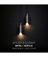 2x5W LED designer pendellampa - Ø15cm, 3000K, Sandy Black