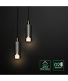Suspension design LED 2x5W - Ø15cm, 3000K, Sandy Black