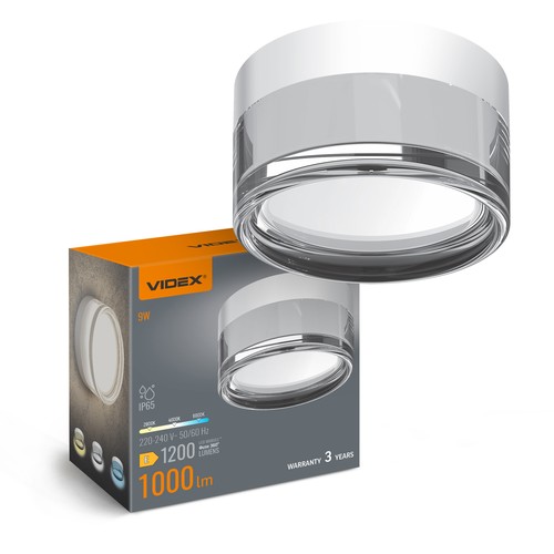 Applique/plafonnier extérieur 9W - IP65, 3CCT, blanc, rond, Bulkhead