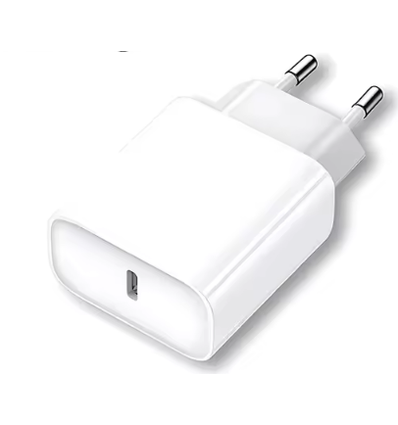 USB-lader 20W - Hvit, USB-C, perfekt for mobil og lamper