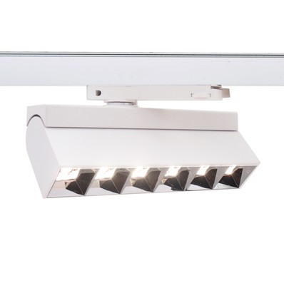 Projecteur LED 36W pour rail triphasé RA92 - 23,5 cm, blanc, orientable