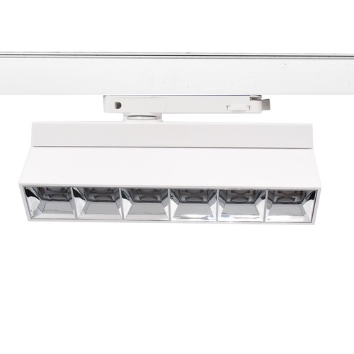Projecteur LED 36W triphasé RA92 - 23,5 cm, blanc, orientable