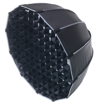 Softbox med raster, Ø65cm  - Passer til 200W og 300W projektør til foto og video, Sort