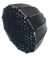 Softbox med raster, Ø65cm  - Passer til 200W og 300W projektør til foto og video, Sort