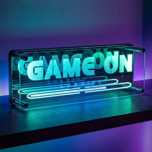 RGB Game On Neon Bord - Infinity Mirror-effect, Bluetooth, App-bediening