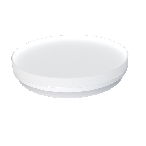 24/18/13W LED CCT loftslampe - Ø28cm, Højde: 5cm, IP54, hvid kant, inkl. lyskilde