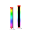 Lot de 2 barres lumineuses d'ambiance RGBIC infinies blanc - 24cm, Bluetooth, 5W