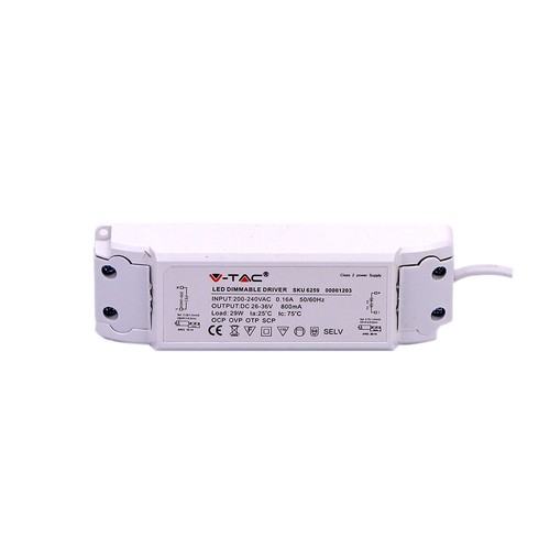29W LED driver til panel - 800mA, 26-36V, ikke dimbar