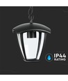 Lampe de jardin E27 en aluminium - IP44 extérieur, noir, 74cm de haut, sans source lumineuse