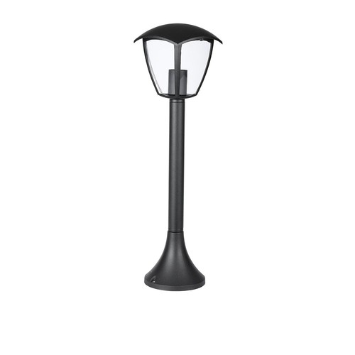 E27 trädgårdslampa, 60cm - Svart, IP44, aluminium, för trädgård och gångar, utan ljuskälla