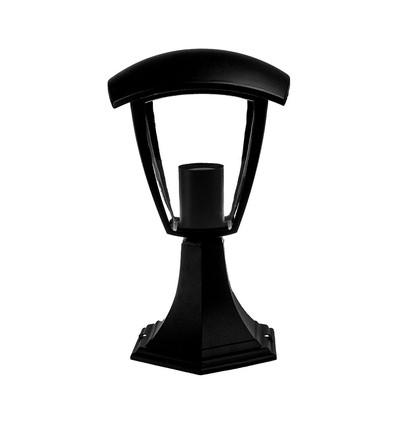 Luminaire de jardin noir / borne - Douille E27, IP44 extérieur, aluminium, sans source lumineuse