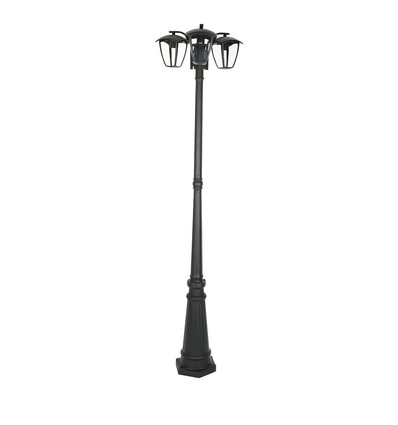 199cm 3 x E27 tuinlamp - IP44, grafietzwart, aluminium, 3 jaar garantie