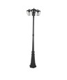 Lampadaire de jardin 199cm 3 x E27 - IP44, noir graphite, aluminium, garantie 3 ans