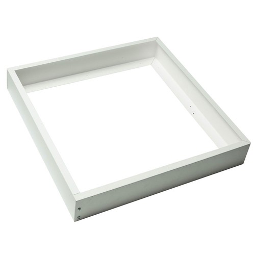 Cadre en saillie 62,5x62,5 - Pour dalles LED 625x625, bord blanc